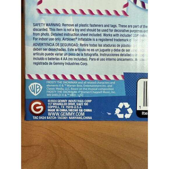 Frosty The Snowman Tabletop Mantel Airdorable Airblown Inflatable Decoration 22" - Picture 5 of 5